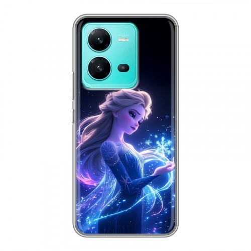 Дизайнерский силиконовый чехол для Vivo V25 Холодное сердце Frozen