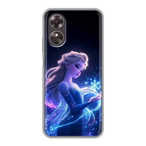 Дизайнерский пластиковый чехол для OPPO A17 Холодное сердце Frozen