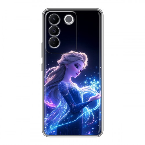 Дизайнерский силиконовый чехол для Vivo V27e Холодное сердце Frozen