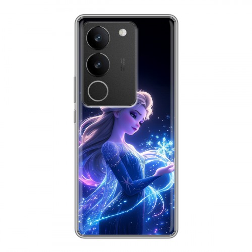 Дизайнерский силиконовый чехол для Vivo S17 Холодное сердце Frozen