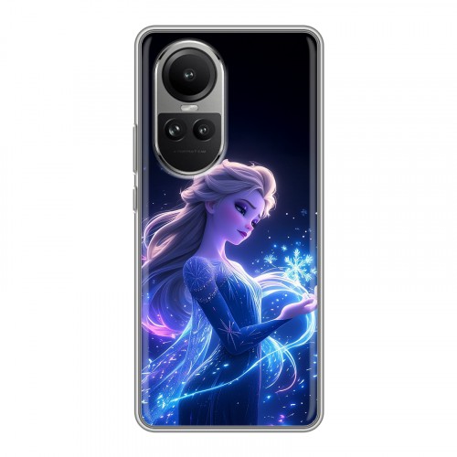 Дизайнерский силиконовый чехол для OPPO Reno10 Холодное сердце Frozen