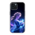 Дизайнерский силиконовый чехол для Iphone 15 Холодное сердце Frozen