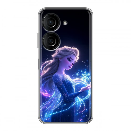 Дизайнерский силиконовый чехол для ASUS ZenFone 9 Холодное сердце Frozen