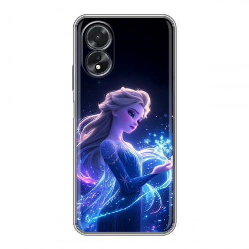 Дизайнерский силиконовый чехол для OPPO A38 4G Холодное сердце Frozen