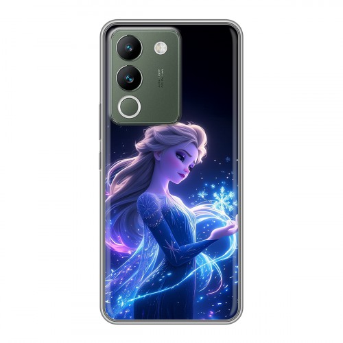 Дизайнерский силиконовый чехол для Vivo V29e Холодное сердце Frozen