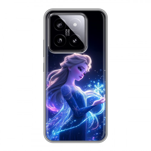 Дизайнерский силиконовый чехол для Xiaomi 14 Холодное сердце Frozen