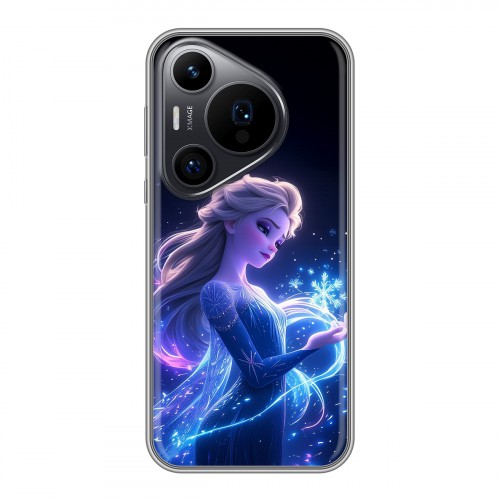 Дизайнерский силиконовый чехол для Huawei Pura 70 Pro Холодное сердце Frozen