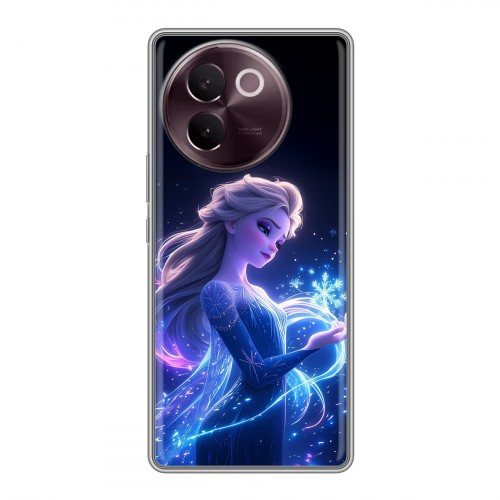 Дизайнерский силиконовый чехол для Vivo V30e Холодное сердце Frozen