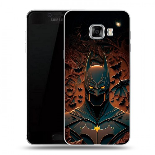 Дизайнерский пластиковый чехол для Samsung Galaxy C5 Batman Бэтмен