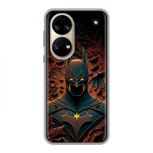 Дизайнерский силиконовый чехол для Huawei P50 Pro Batman Бэтмен