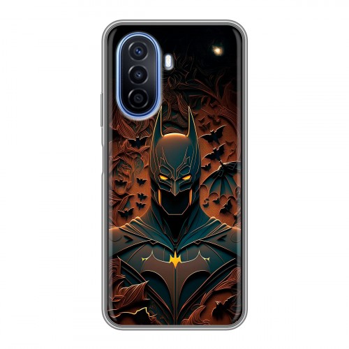 Дизайнерский силиконовый чехол для Huawei Nova Y70 Batman Бэтмен