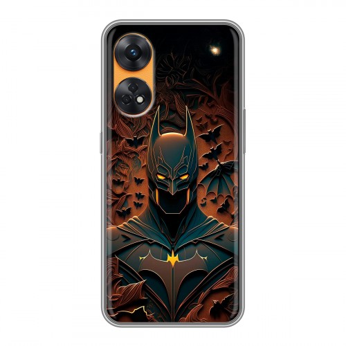 Дизайнерский силиконовый с усиленными углами чехол для OPPO Reno8 T Batman Бэтмен
