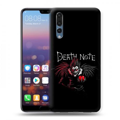 Дизайнерский силиконовый с усиленными углами чехол для Huawei P20 Pro Death note Тетрадь смерти