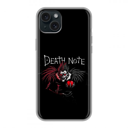 Дизайнерский силиконовый чехол для Iphone 15 Plus Death note Тетрадь смерти