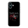 Дизайнерский силиконовый чехол для Iphone 16 Plus Death note Тетрадь смерти