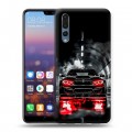 Дизайнерский силиконовый с усиленными углами чехол для Huawei P20 Pro BMW БМВ