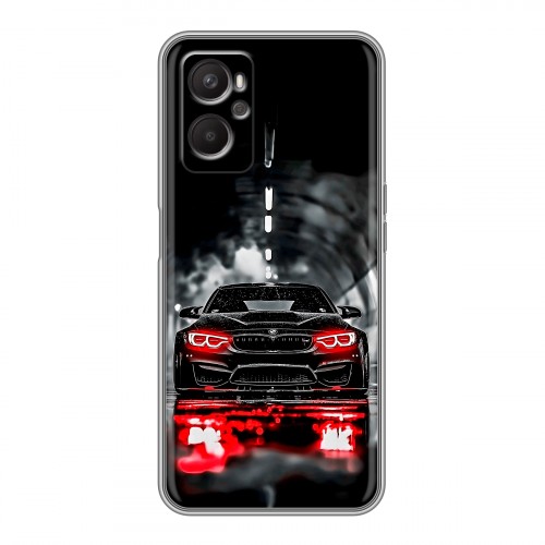Дизайнерский силиконовый с усиленными углами чехол для OPPO A96 BMW БМВ