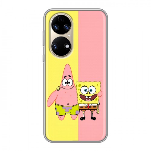 Дизайнерский силиконовый чехол для Huawei P50 Pro Спанч боб Спанчбоб
