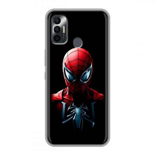 Дизайнерский силиконовый чехол для Tecno Spark 7 Spiderman Человек паук