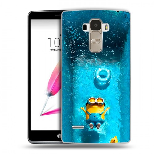 Дизайнерский пластиковый чехол для LG G4 Stylus Миньоны