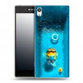 Дизайнерский пластиковый чехол для Sony Xperia E5 Миньоны