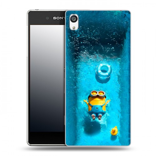 Дизайнерский пластиковый чехол для Sony Xperia E5 Миньоны