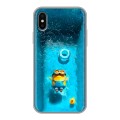 Дизайнерский силиконовый чехол для Iphone x10 Миньоны