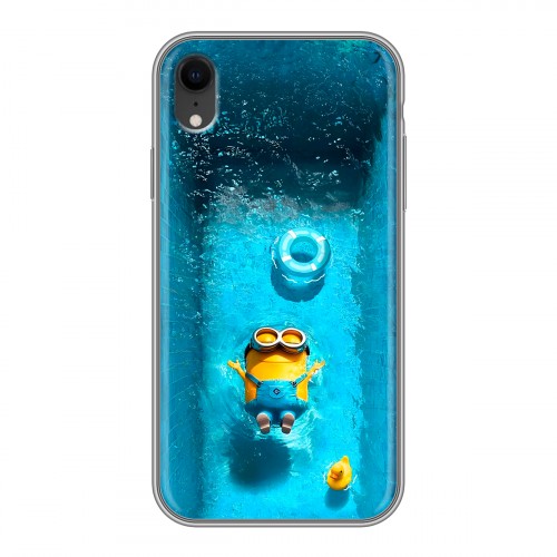 Дизайнерский силиконовый чехол для Iphone Xr Миньоны