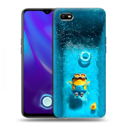 Дизайнерский силиконовый с усиленными углами чехол для OPPO A1k Миньоны