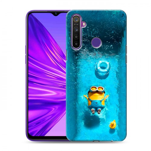 Дизайнерский силиконовый чехол для Realme 5 Миньоны