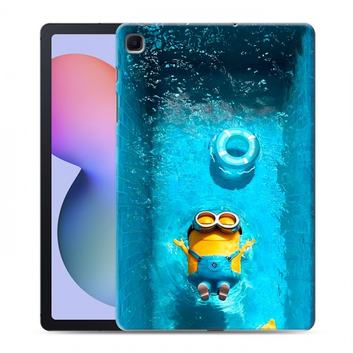 Дизайнерский силиконовый чехол для Samsung Galaxy Tab S6 Lite Миньоны