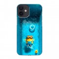 Дизайнерский силиконовый с усиленными углами чехол для Iphone 12 Mini Миньоны