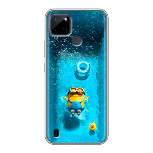 Дизайнерский силиконовый чехол для Realme C21Y Миньоны