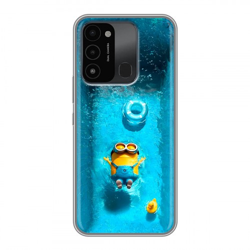 Дизайнерский силиконовый с усиленными углами чехол для Tecno Spark Go 2022 Миньоны