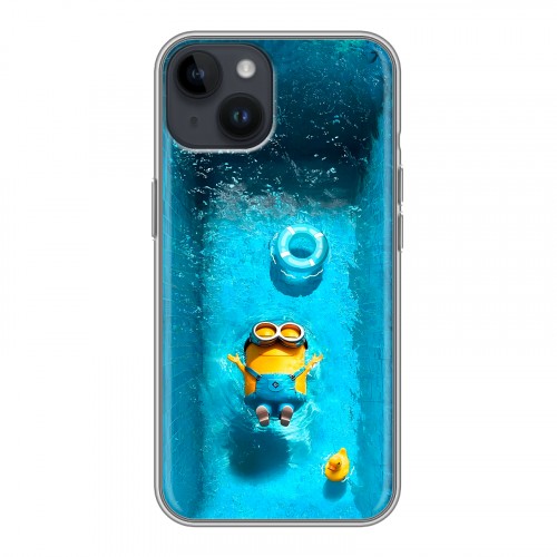 Дизайнерский силиконовый чехол для Iphone 14 Миньоны
