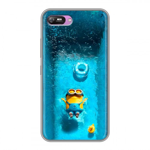 Дизайнерский силиконовый с усиленными углами чехол для Itel A25 Миньоны