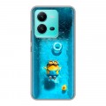 Дизайнерский пластиковый чехол для Vivo V25 Миньоны