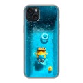 Дизайнерский силиконовый чехол для Iphone 15 Plus Миньоны