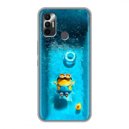 Дизайнерский силиконовый чехол для Tecno Spark 7 Миньоны