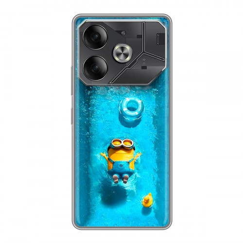 Дизайнерский силиконовый чехол для Tecno Pova 6 Миньоны