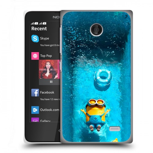 Дизайнерский пластиковый чехол для Nokia X Миньоны