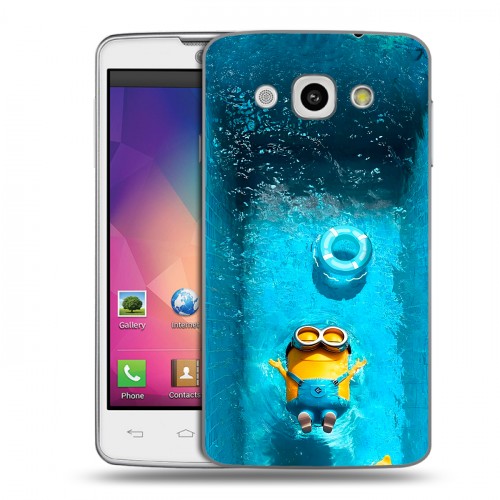 Дизайнерский пластиковый чехол для LG L60 Миньоны