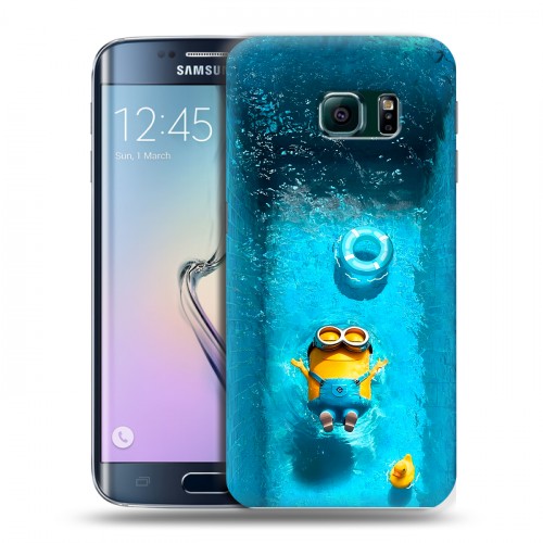 Дизайнерский силиконовый чехол для Samsung Galaxy S6 Edge Миньоны