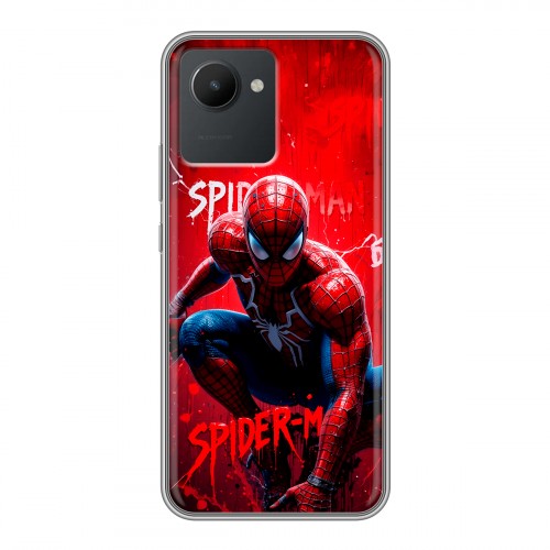 Дизайнерский силиконовый чехол для Realme C30 Spiderman Человек паук