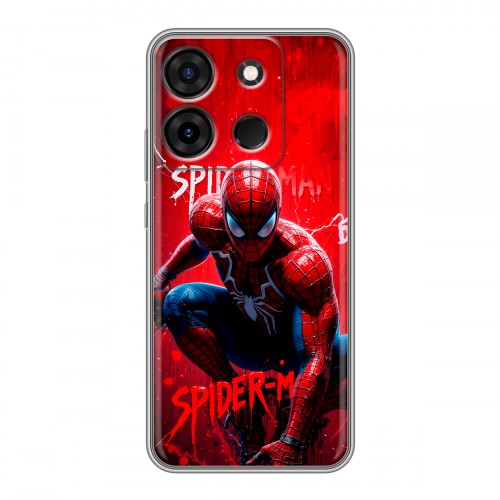 Дизайнерский силиконовый чехол для Infinix Smart 7 Spiderman Человек паук
