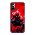 Дизайнерский силиконовый чехол для Tecno Spark 7 Spiderman Человек паук