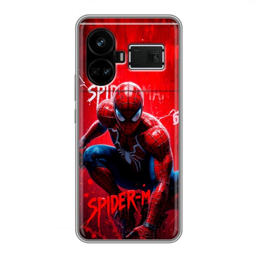 Дизайнерский силиконовый чехол для Realme GT5 Spiderman Человек паук