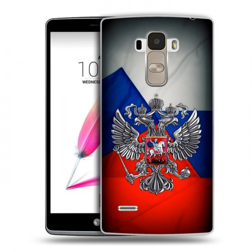 Дизайнерский пластиковый чехол для LG G4 Stylus Флаг России