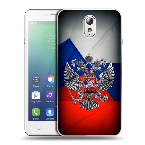 Дизайнерский силиконовый чехол для Lenovo Vibe P1m Флаг России