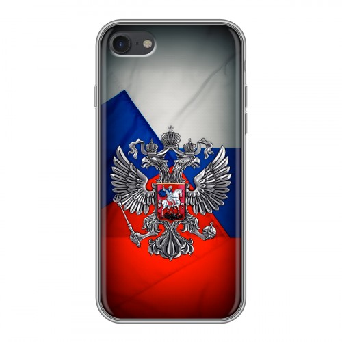 Дизайнерский силиконовый чехол для Iphone 7 Флаг России